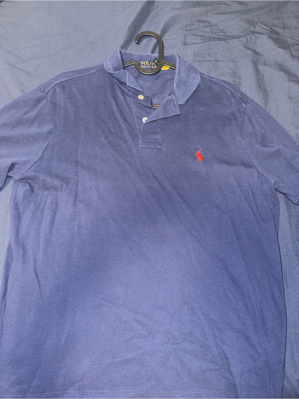 Polo by Ralph Lauren Navy Short-Sleeve Polo with Red Pony